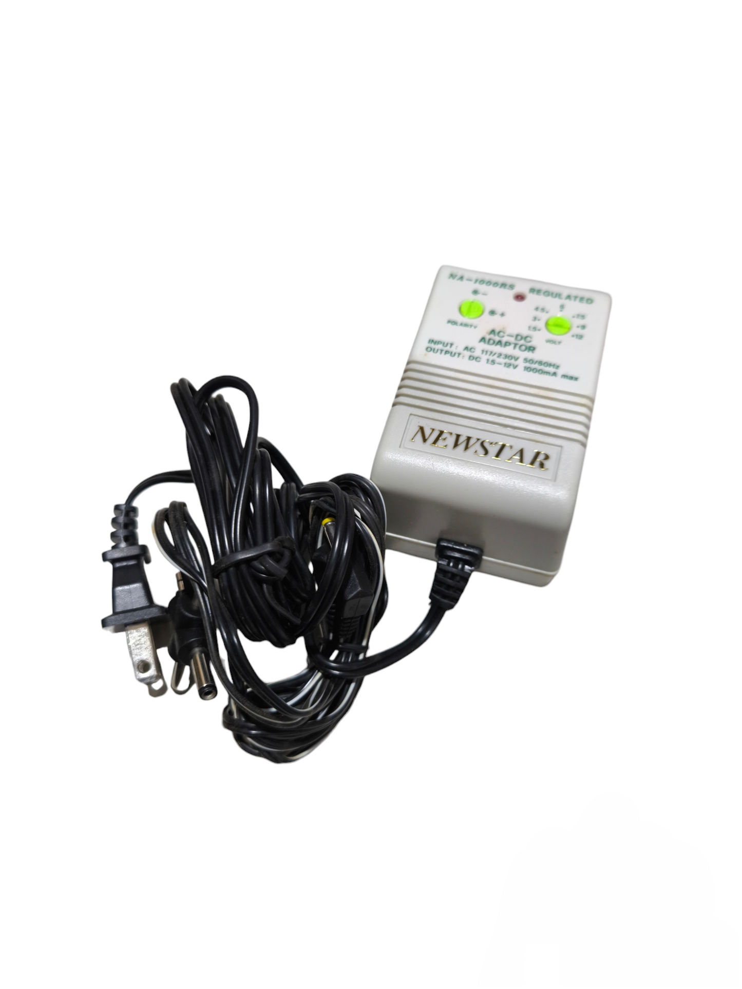 Newstar Universal Multiple Adaptor Regulated Power Supply 1000Ma Output Voltage 1.5, 3, 4.5, 6, 7.5, 9, 12V DC 220V / 110V input