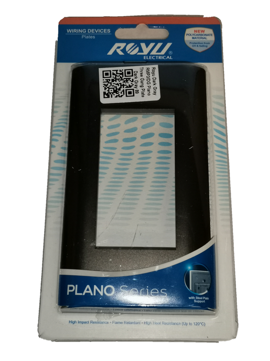Royu 3 Gang Faceplate Dark Gray, 3Gang Plate