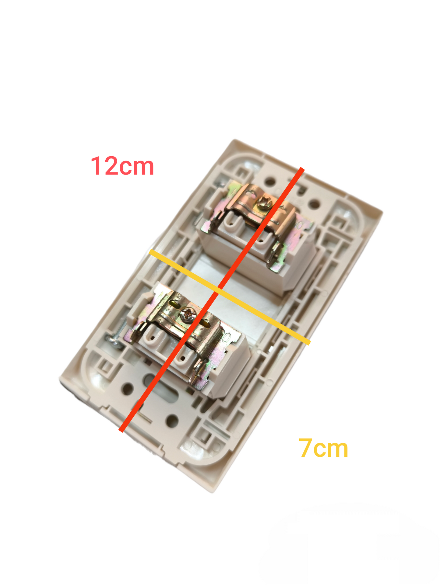 Omni 2 Gang Cable TV Outlet with Plate WWP-112+(WWV-301x2)