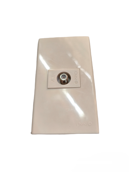 Omni 1 Gang Cable TV Outlet with Plate Cover WWP-110+WWV-301