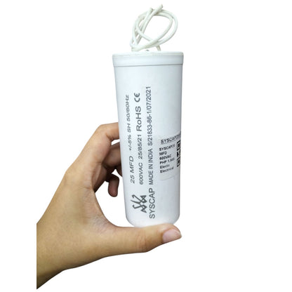 Syscap Motor Running Capacitor 25MFD 600V AC, SYSCAP 25uF 600V