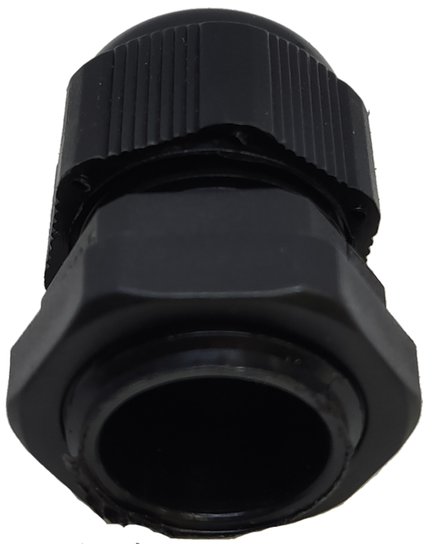 Grippes black cable management Cable Gland M20 6-12mm with ribbed grip surface