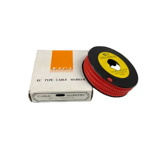 Grippes Cable Marker 1 - Red on a spool for organized cable management and identification