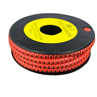 Grippes Cable Marker 6 - Red for organized and efficient cable management
