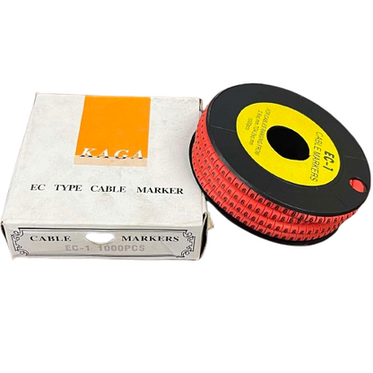Grippes Cable Marker 6 - Red in a box, designed for effective cable management and organization
