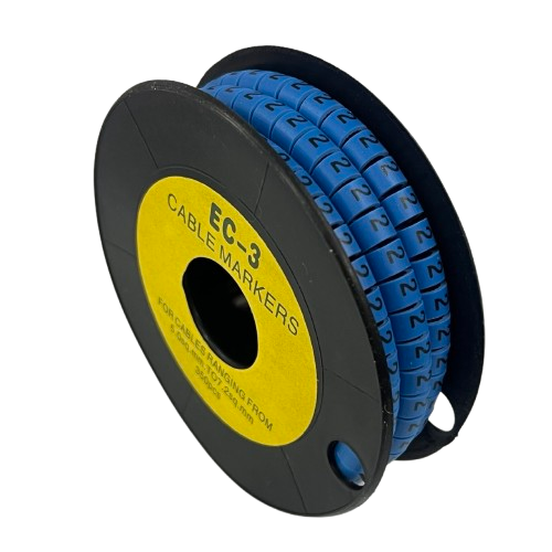 Grippes Cable Marker Blue - 2 Roll for Organizing and Identifying Cables Easily