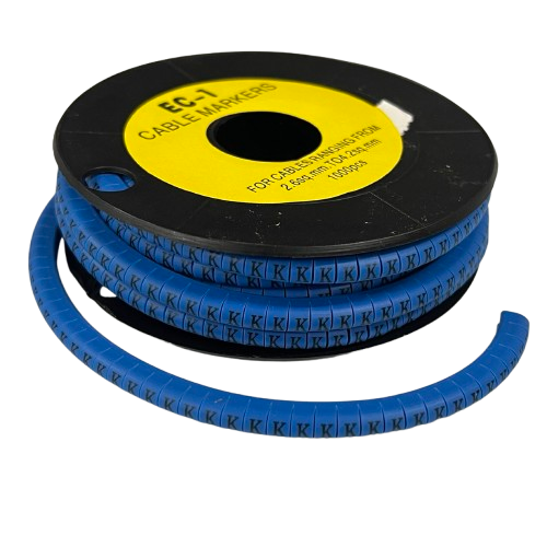 Grippes Cable Marker Blue - K for Organized Cable Management in Various Applications