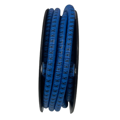 Cable Marker Blue - K for organizing cables, featuring a durable design and clear markings
