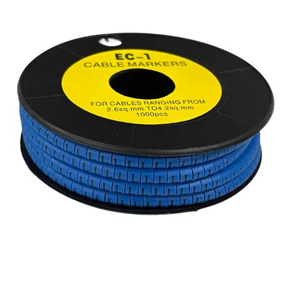 Grippes Cable Marker Blue - L on a spool with 1000 pieces for organized cable management
