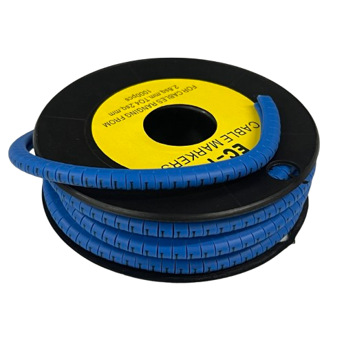 Grippes Cable Marker Blue - L on a spool, ideal for organizing and labeling cables