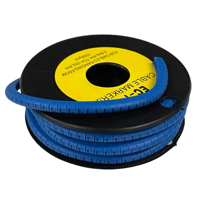 Grippes Cable Marker Blue - L on a spool, ideal for organizing and labeling cables