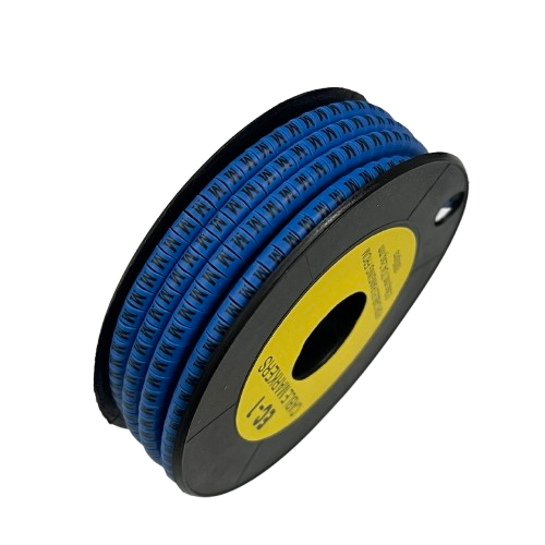 Grippes Cable Marker Blue - M on a spool for organized cable management solutions