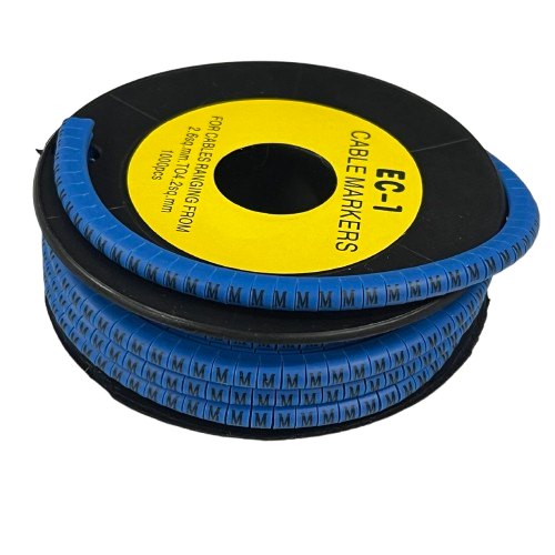 Grippes Cable Marker Blue - M on a spool for organized cable management and identification
