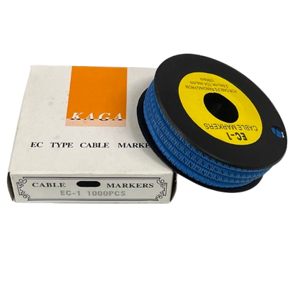 Grippes Cable Marker Blue - N in a roll with 1000 pieces for effective cable management