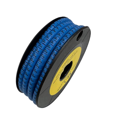 Grippes Cable Marker Blue - P on a spool for organized cable management solutions