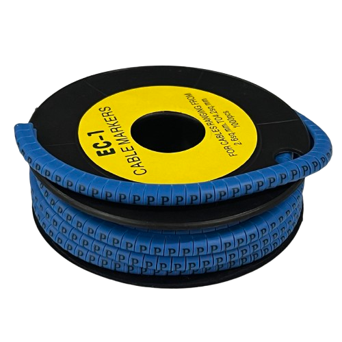 Grippes Cable Marker Blue - P on a roll for efficient cable management and organization