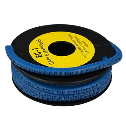 Grippes Cable Marker Blue - P on a roll for efficient cable management and organization