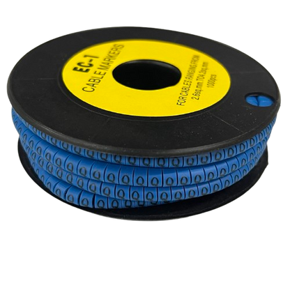 Grippes Cable Marker Blue - Q on a spool for organizing and labeling cables easily