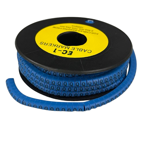 Grippes Cable Marker Blue - Q on a spool for organizing and identifying cables easily