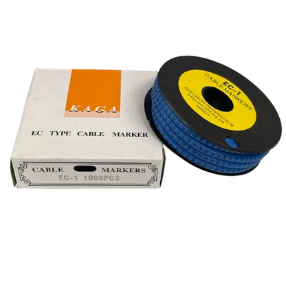 Grippes Cable Marker Blue - R Roll with 1000 Pieces for Organized Cable Management