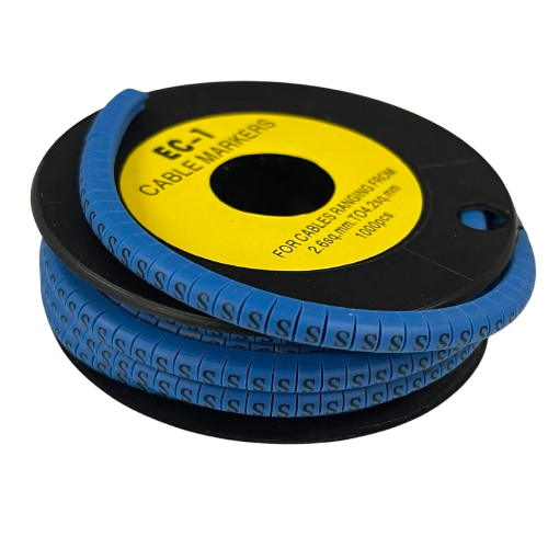 Grippes Cable Marker Blue - S on a spool for organizing and labeling cables effectively