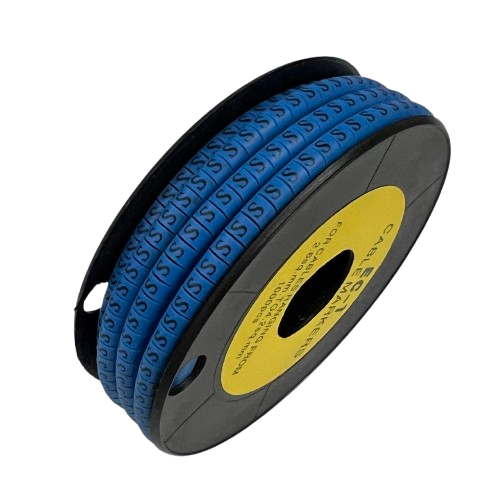 Grippes Cable Marker Blue - S on a spool for easy identification of cables and wires