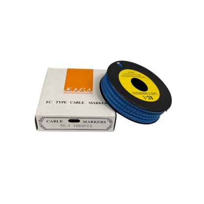Grippes Cable Marker Blue - T Roll with 1000 Pieces for Effective Cable Organization