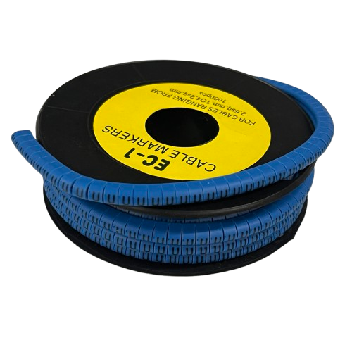 Grippes Cable Marker Blue - U on a spool for organized cable management in various applications