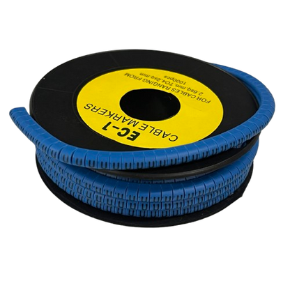 Grippes Cable Marker Blue - U on a spool for organized cable management in various applications