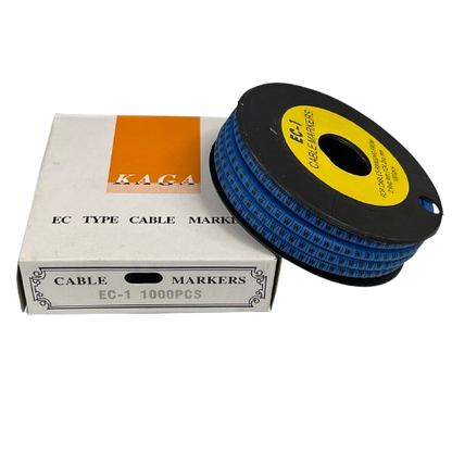 Grippes Cable Marker Blue - W roll with 1000 pieces for effective cable organization