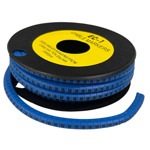 Grippes Cable Marker Blue - W on a roll for efficient cable organization and labeling