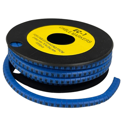 Grippes Cable Marker Blue - W on a roll for efficient cable organization and labeling