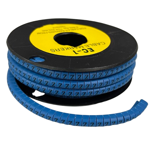 Grippes Cable Marker Blue - Z on a spool for organized cable management and labeling