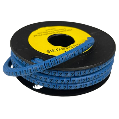 Grippes Cable Marker Blue - Z on spool for organized cable management and easy identification