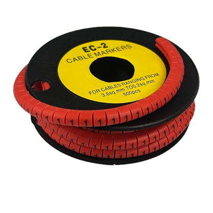 Grippes Cable Marker Red - 1 500pcs for organizing cables from 3.68mm to 25mm in diameter