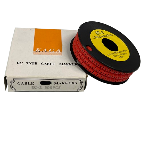 Grippes Cable Marker Red - 1 500pcs on spool with packaging for organizing cables