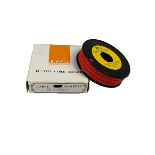 Grippes Cable Marker Red - 1 500pcs on spool with packaging for organizing cables