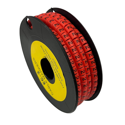 Grippes Cable Marker Red - 2 500pcs on a spool designed for easy cable management