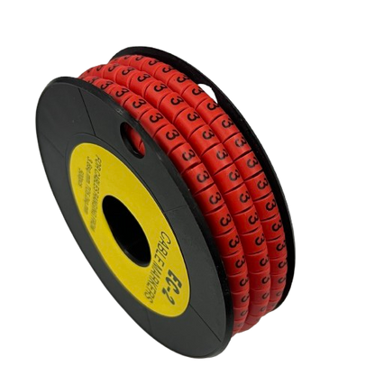 Grippes Cable Marker Red - 3 500pcs on a spool for efficient cable identification and organization