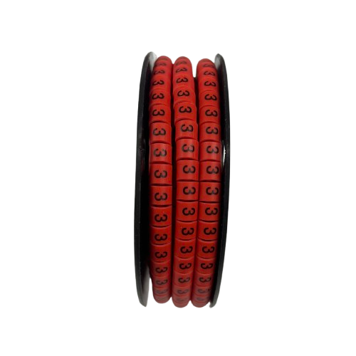 Grippes Cable Marker Red - 3 500pcs on spool for organized cable management and identification
