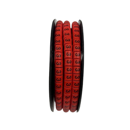 Grippes Cable Marker Red - 3 500pcs on spool for organized cable management and identification