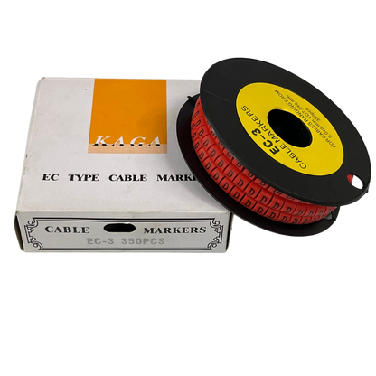 Grippes Cable Marker Red - D roll with 350 pieces for organized cable management