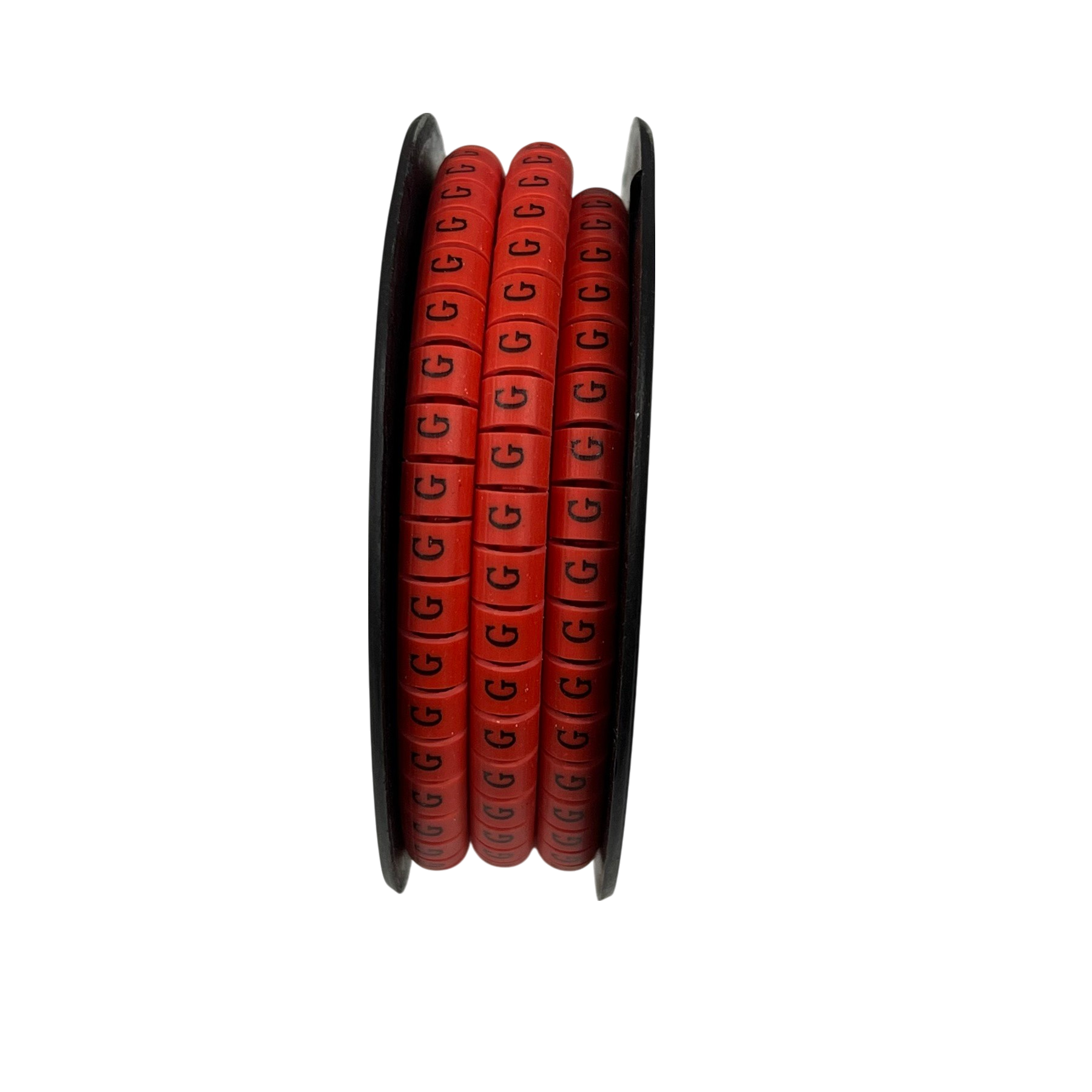 Grippes Cable Marker Red - G on a spool for organized cable management and easy identification