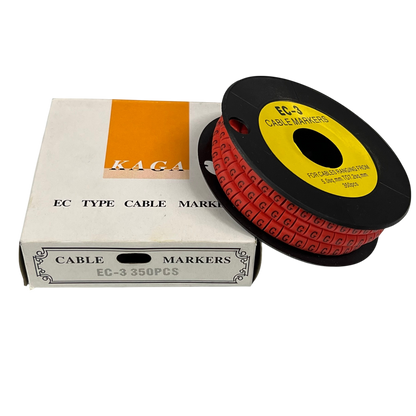 Grippes Cable Marker Red - G on a spool with 350 pieces for effective cable management