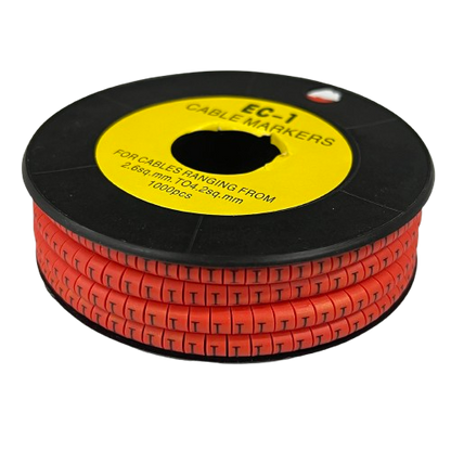 Grippes Cable Marker Red I on a spool, 1000pcs for organized cable management and labeling