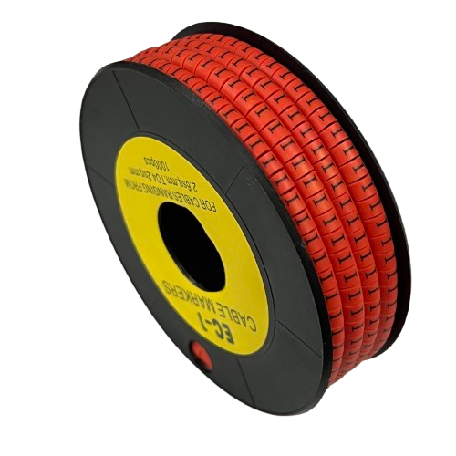 Grippes Cable Marker Red I - 1000pcs on a spool for effective cable management and organization