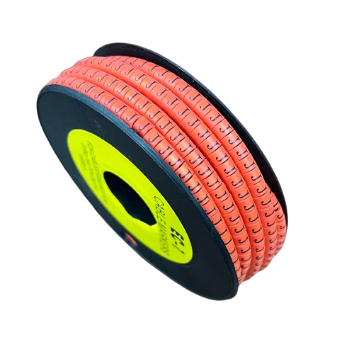 Grippes Cable Marker Red - K on a spool, ideal for organizing and labeling cables neatly