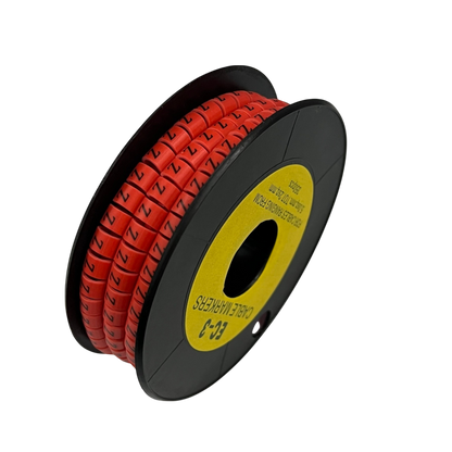 Grippes Cable Marker Red - Z on reel, ideal for organizing and labeling cables
