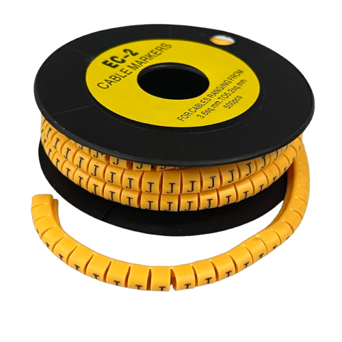 Grippes Cable Marker Yellow - J on a spool for effective cable management and organization