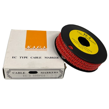 Grippes 500pcs Cable Marker Red on spool for organizing and identifying cables easily